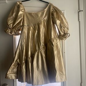 Metallic gold Queen of sparkles dress